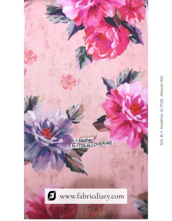Pink Floral Muslin Girls Fabric – Wholesale UK