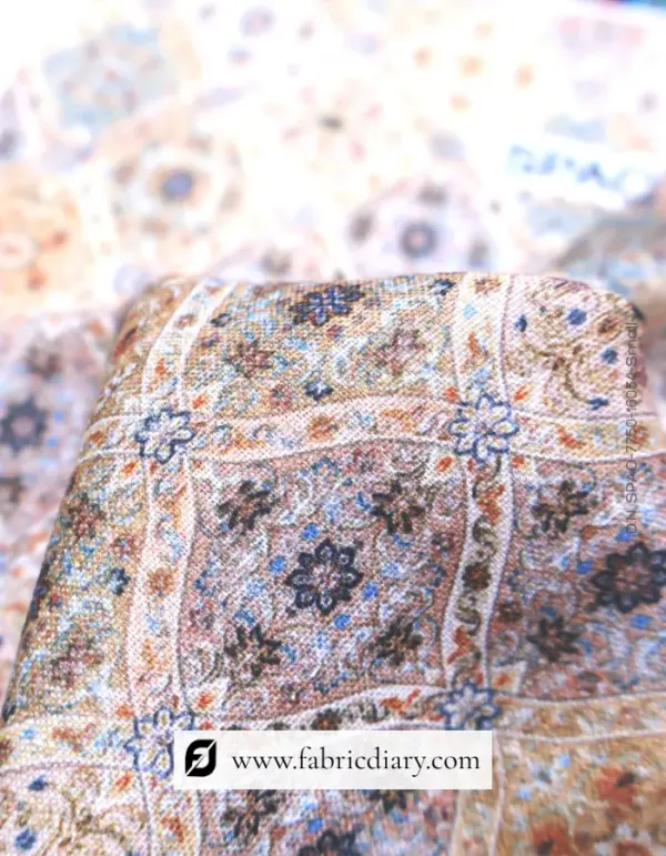 Vintage Poly Linen Print Fabric Wholesale