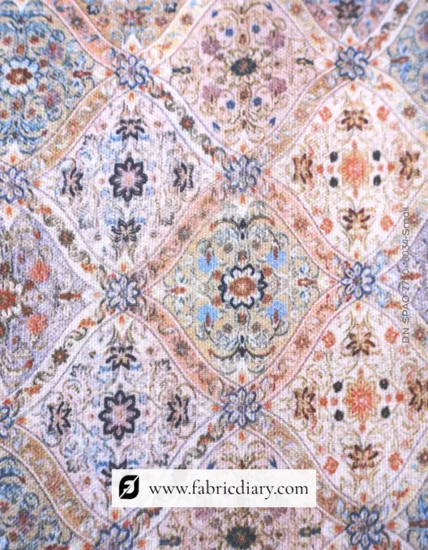 Vintage Poly Linen Print Fabric Wholesale