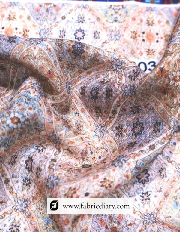 Vintage Poly Linen Print Fabric Online