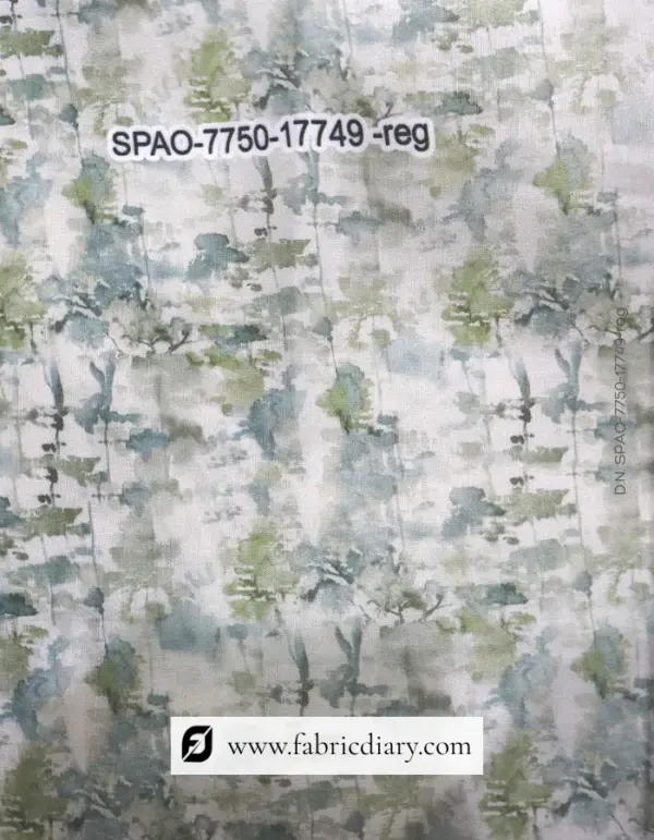 Soft Poly Linen Cotton Fabric with Geometric Print – Made in India by Madhav Fashion
