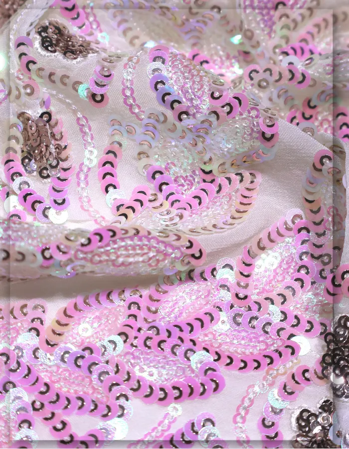 Sequins Fabric for Dress in Middle East