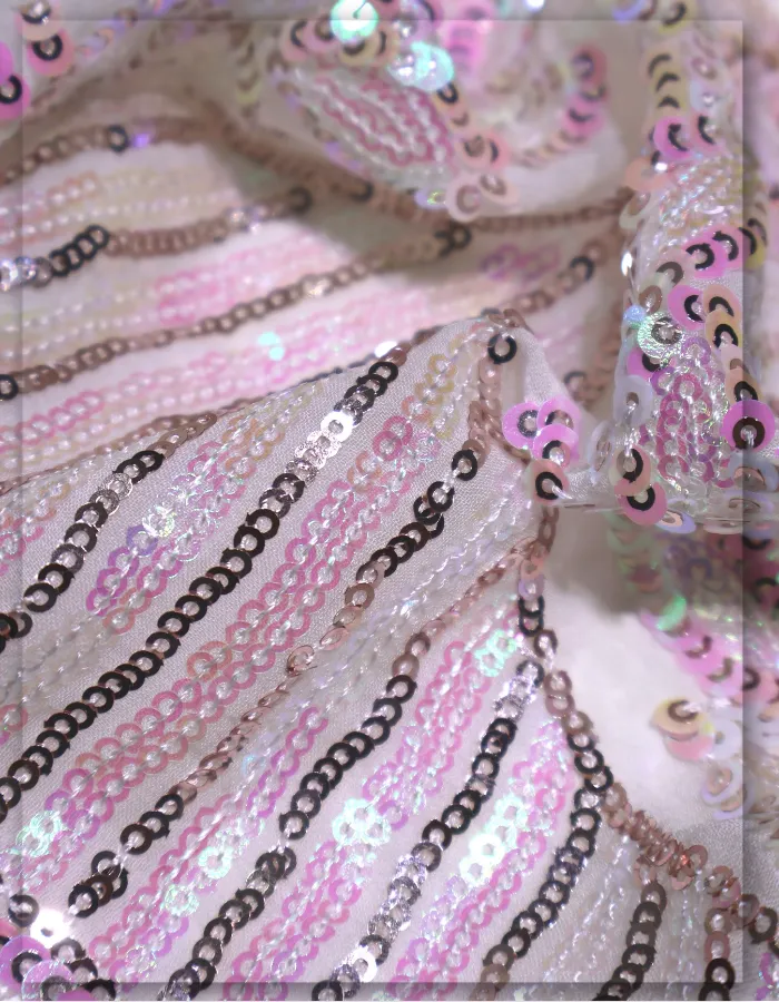 Luxury Sequins Fabric for Dress in Middle East