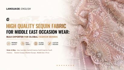 High Quality Sequin Fabric for Middle East Occasion Wear: Bulk Exporter for Global Fashion Brands