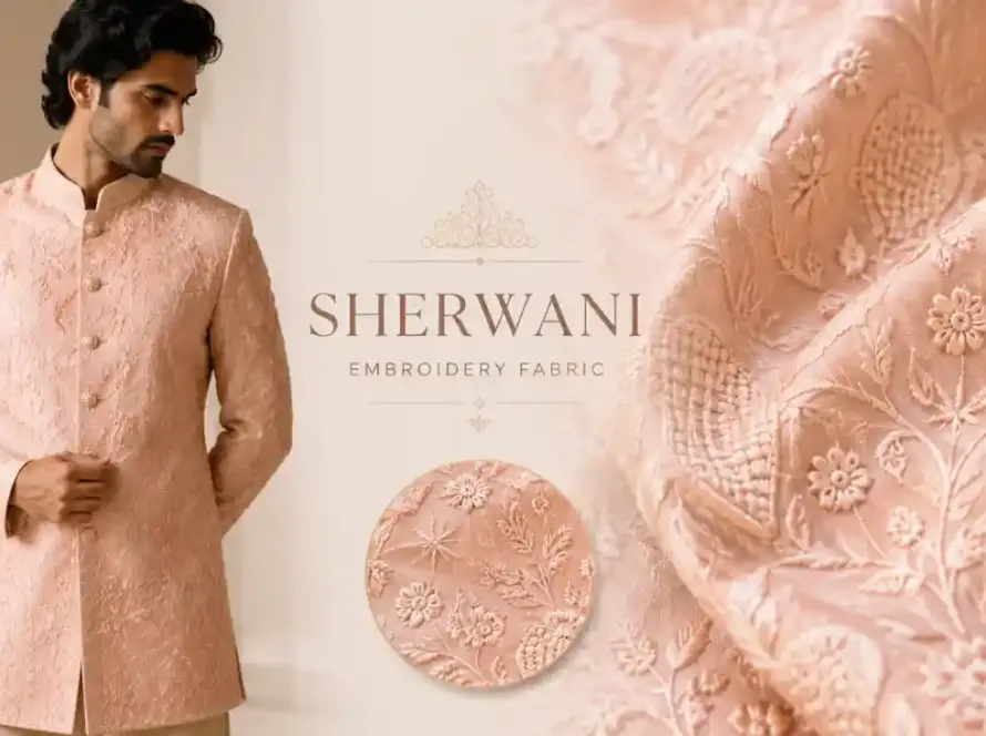 Sherwani Embroidery Fabric