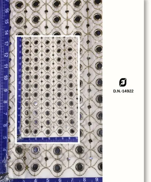 Tissue Gold Mirror Work Fabric Manufacturer