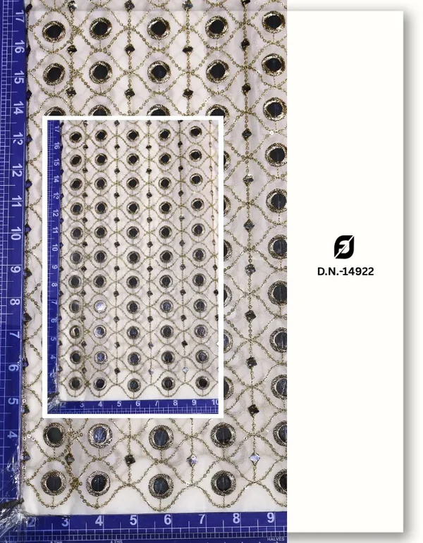 Tissue Gold Mirror Work Fabric Manufacturer