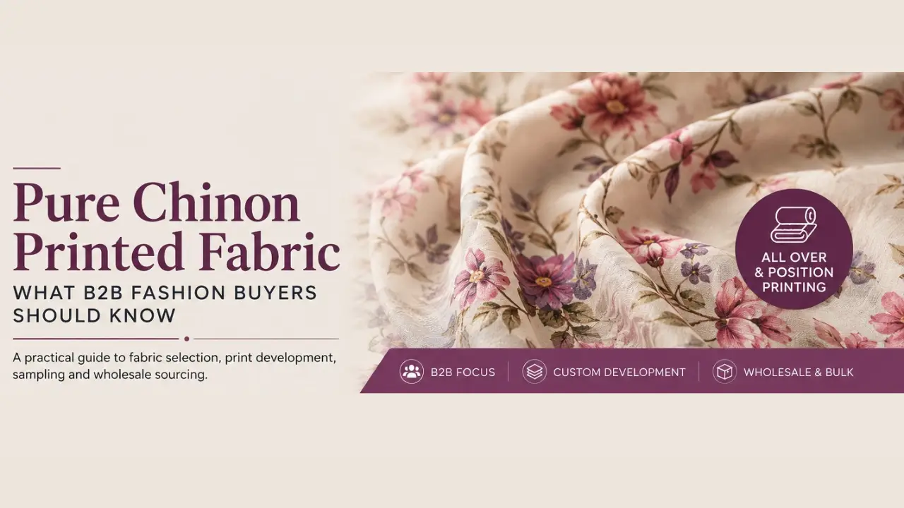 Pure Chinon Printed Fabric for Wholesale & Bulk Sourcing